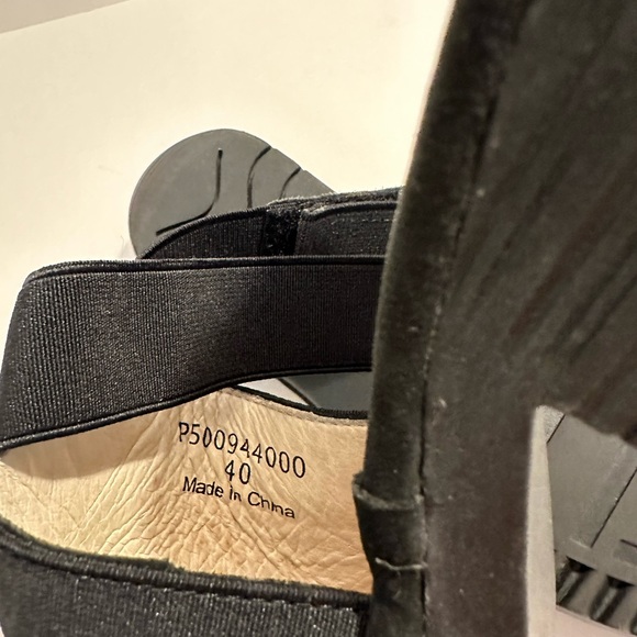 Women's Fly London Wato Cupido Sandal Black Leather Strappy Heels Size 9 40 - Picture 7 of 7